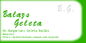 balazs geleta business card