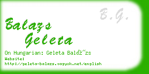 balazs geleta business card